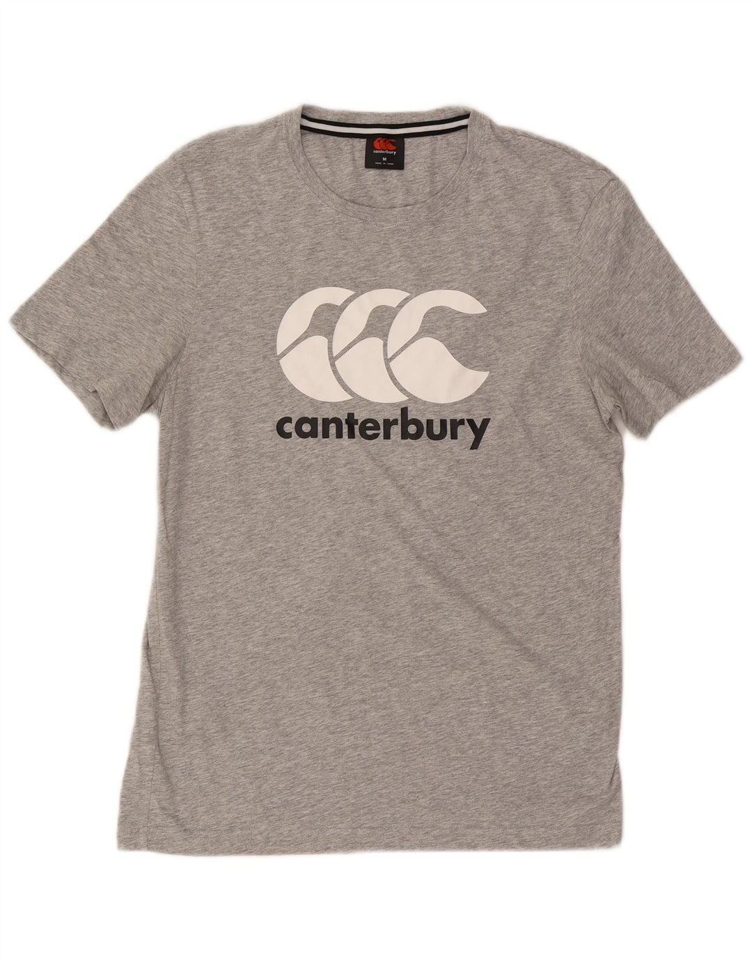 Ανδρικό γραφικό T-Shirt CANTERBURY Τοπ μεσαίο γκρι βαμβακερό