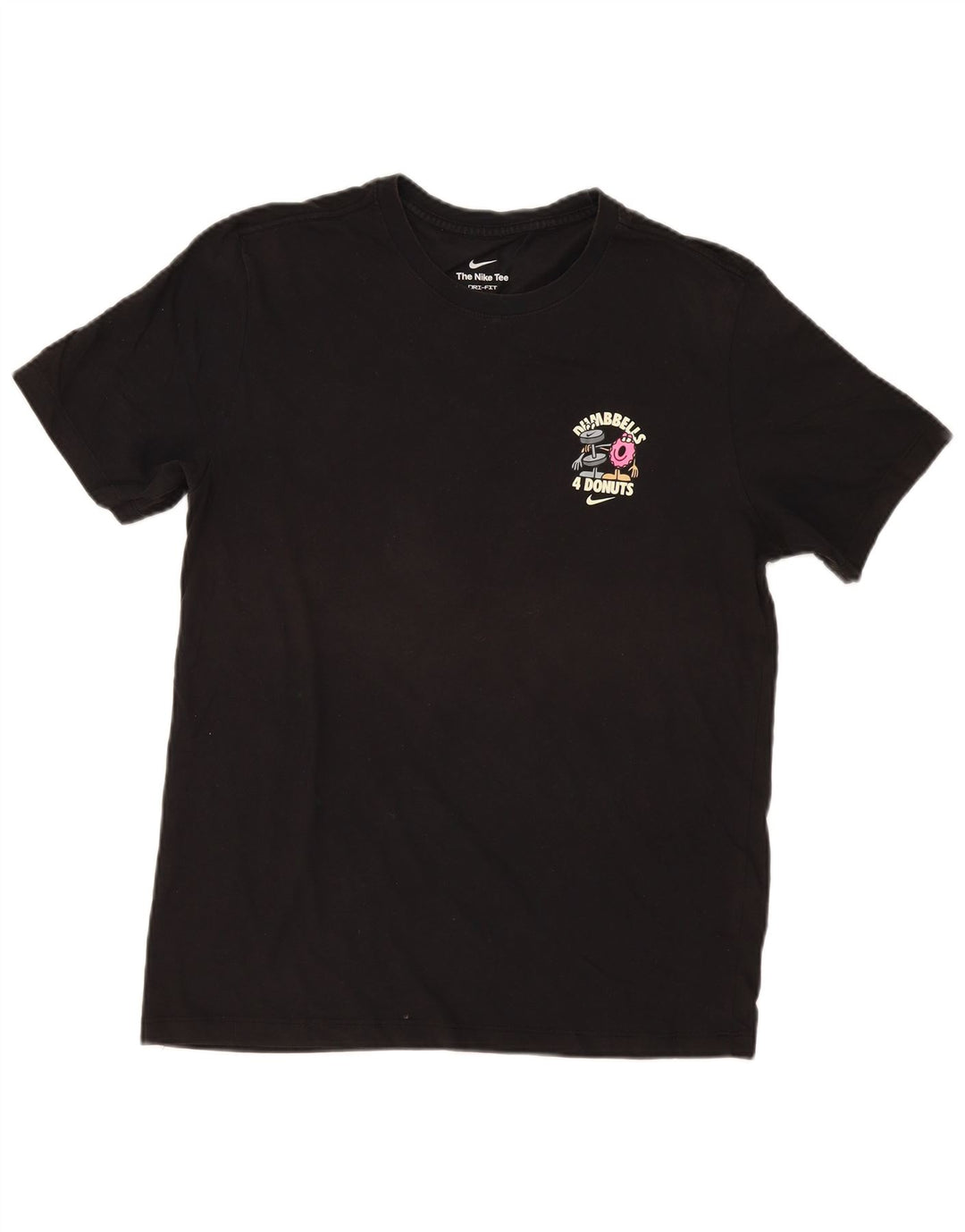Γραφικό T-shirt με ανδρικό ντόνατς Nike, μεσαίο μαύρο βαμβακερό