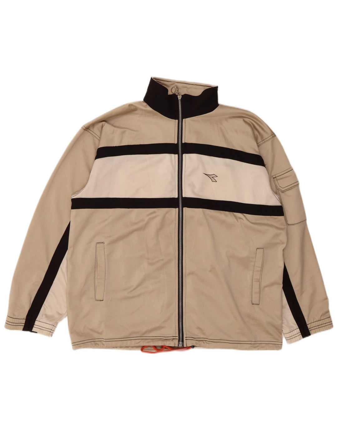 Ανδρική φόρμα DIADORA Top Jacket UK 38 Medium Beige Colourblock Polyester
