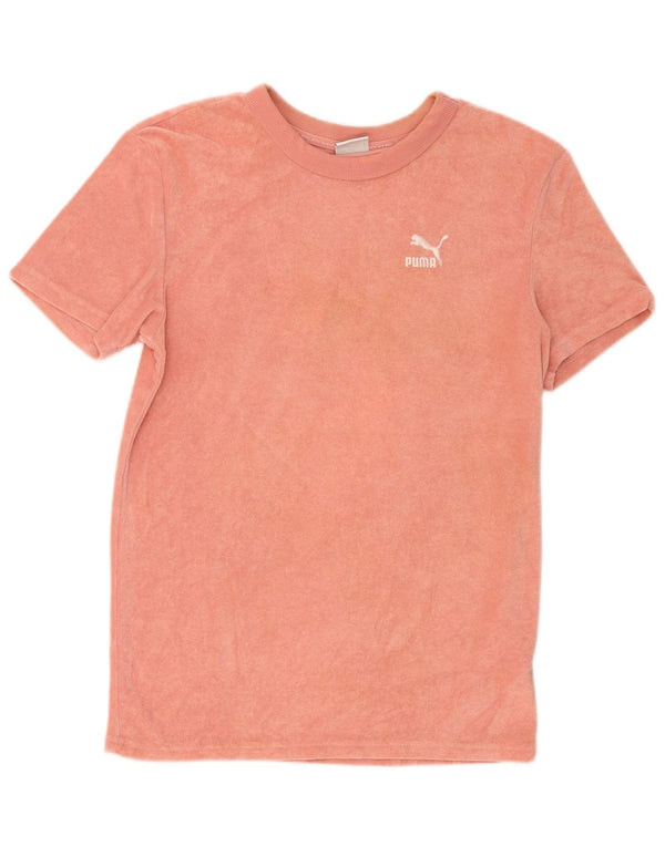 Ανδρικό βελούδινο T-Shirt Puma XS Ροζ Βαμβακερό