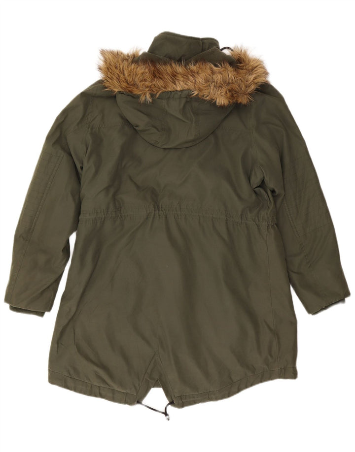 Marks & Spencer Γυναικείο μπουφάν Parka UK 16 Large Khaki Polyester