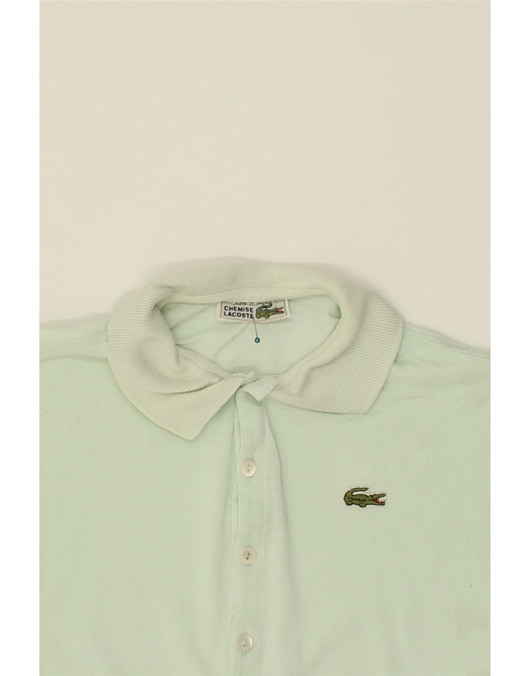 LACOSTE Womens Short Sleeve Polo Shirt Size 40 Medium Green Cotton Vintage Lacoste and Second-Hand Lacoste from Messina Hembry 