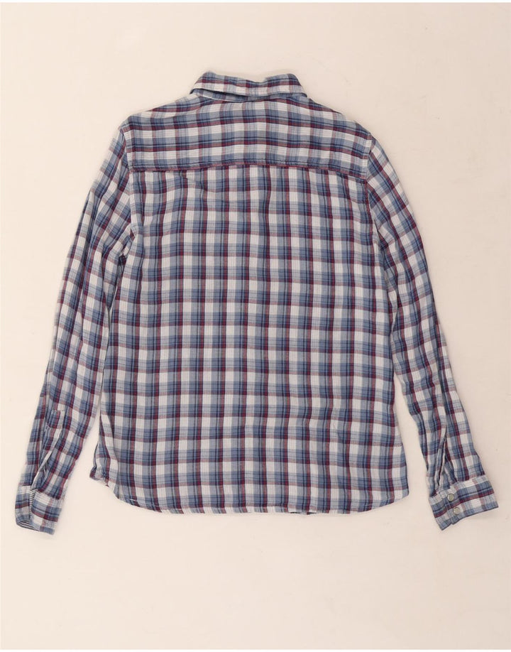 Laura Ashley Γυναικείο πουκάμισο UK 12 μεσαίου μπλε βαμβακερό καρό