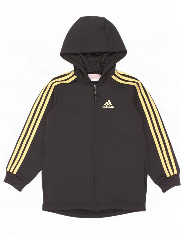 Adidas Boys Zip Hoodie πουλόβερ 2-3 ετών Μαύρο Πολυεστέρα