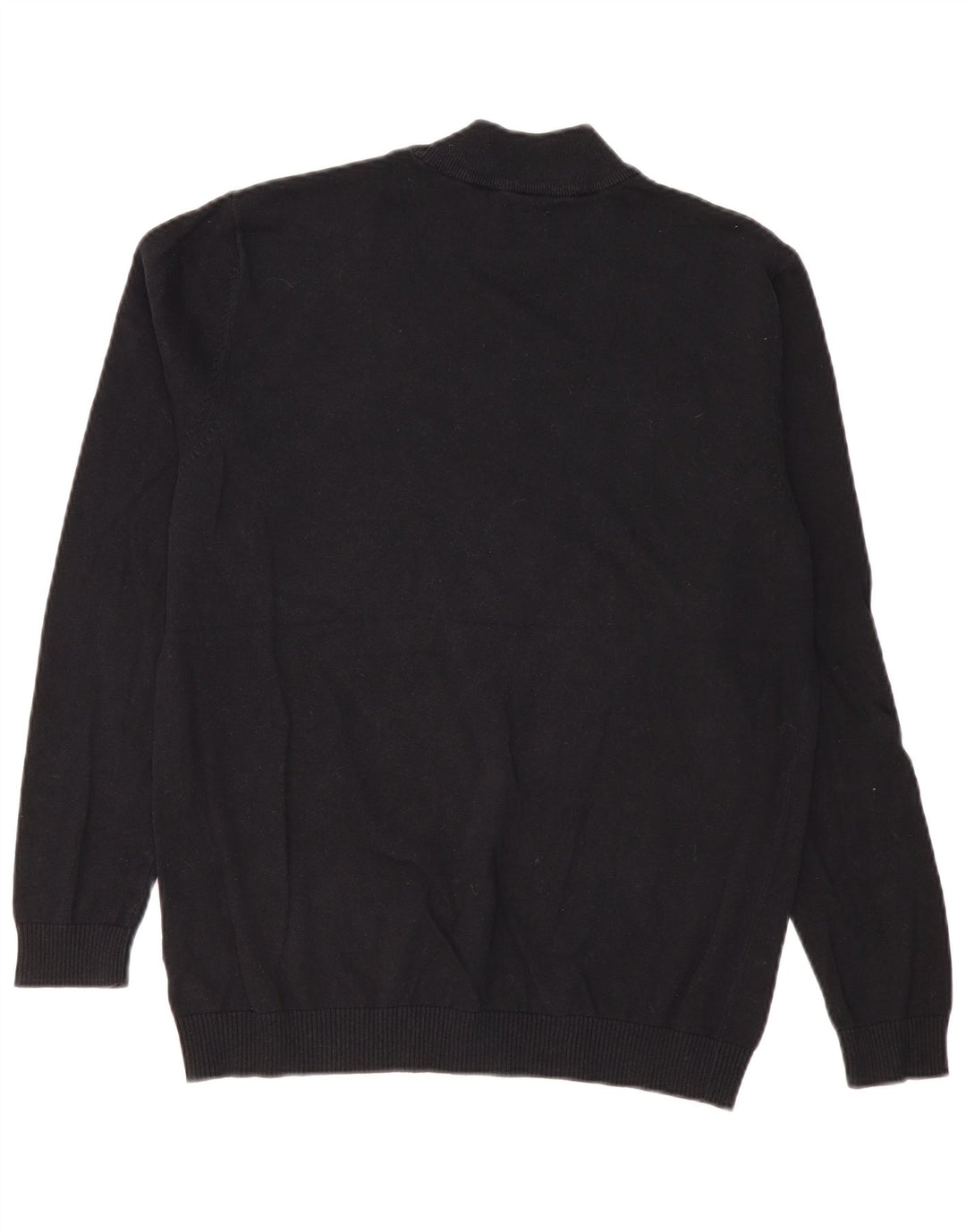 Jack & Jones Ανδρικό πουλόβερ με λαιμό χελώνα, μεγάλο μαύρο βαμβακερό