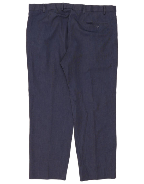 Ανδρικό ίσιο παντελόνι Marks & Spencer W40 L29 Navy Blue Polyester