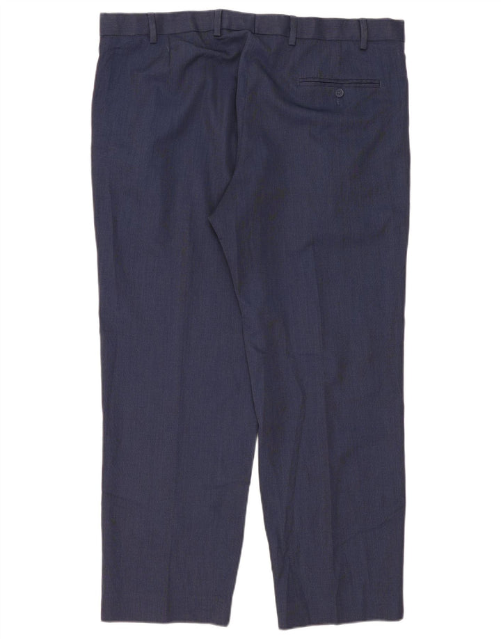 Ανδρικό ίσιο παντελόνι Marks & Spencer W40 L29 Navy Blue Polyester