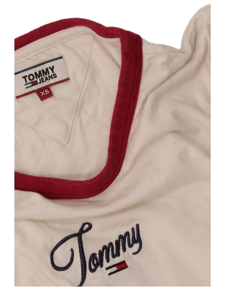Γυναικείο γραφικό μπλουζάκι TOMMY HILFIGER Top UK 6 XS Λευκό