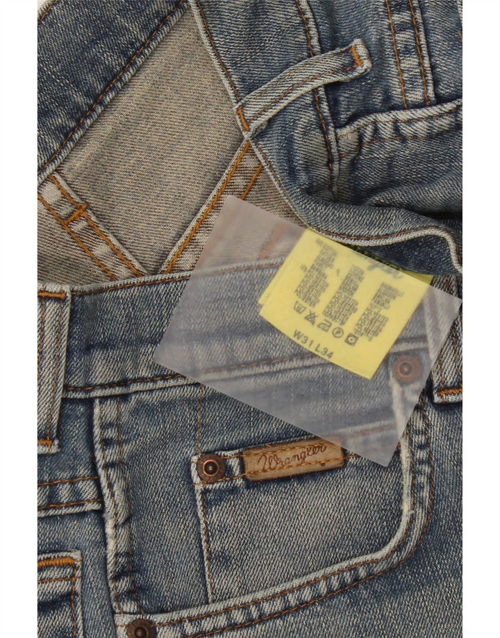 Γυναικείο τζιν σορτς Wrangler W31 μεσαίο μπλε βαμβακερό
