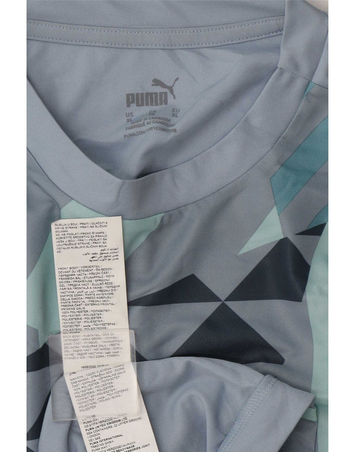 Ανδρικό T-Shirt Puma Top XL Μπλε γεωμετρικό πολυεστέρα