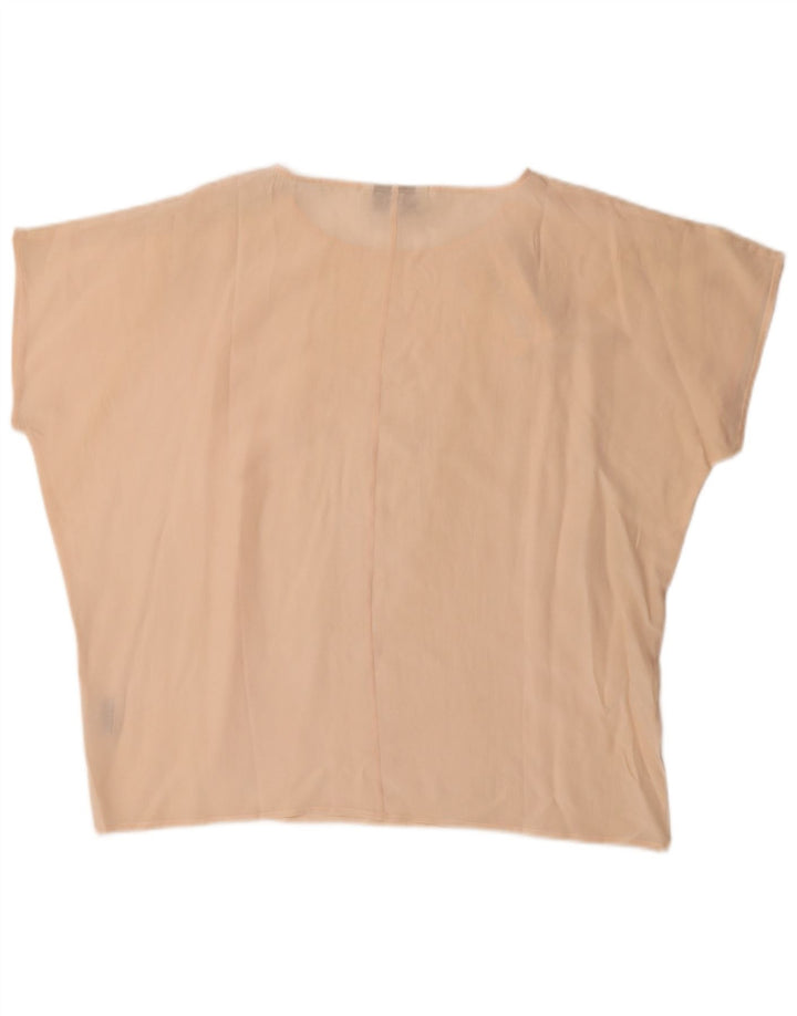Amaranto Γυναικεία Μπλούζα Oversized Top UK 16 Large Beige Silk