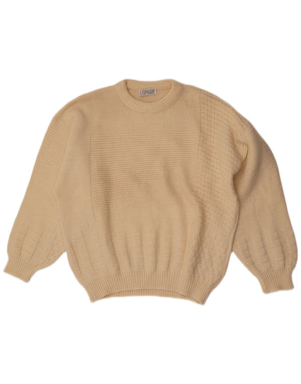 Clinique Γυναικείο πουλόβερ με λαιμόκοψη UK 18 XL Off White