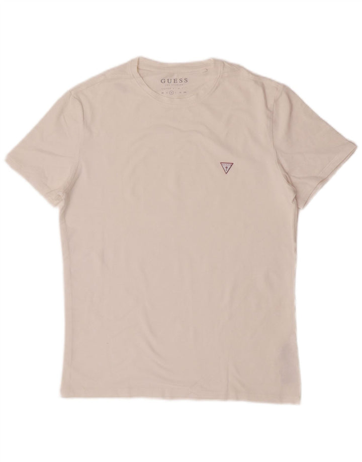 Ανδρικό T-Shirt Guess Super Slim Fit Top Μεσαίο λευκό βαμβακερό
