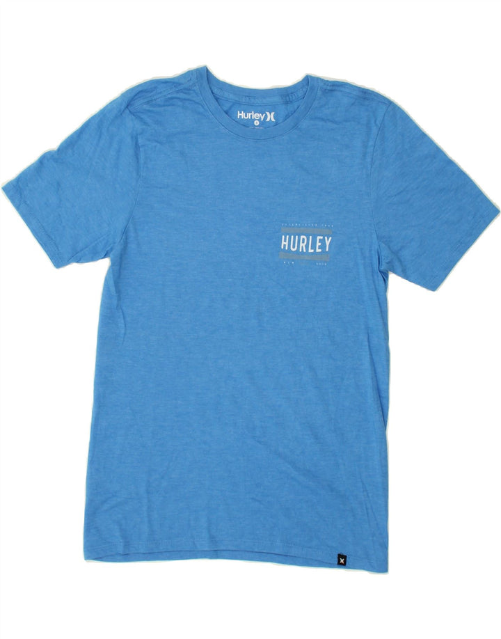 HURLEY Mens Graphic T-Shirt Top Small Blue Cotton Vintage Hurley and Second-Hand Hurley from Messina Hembry 