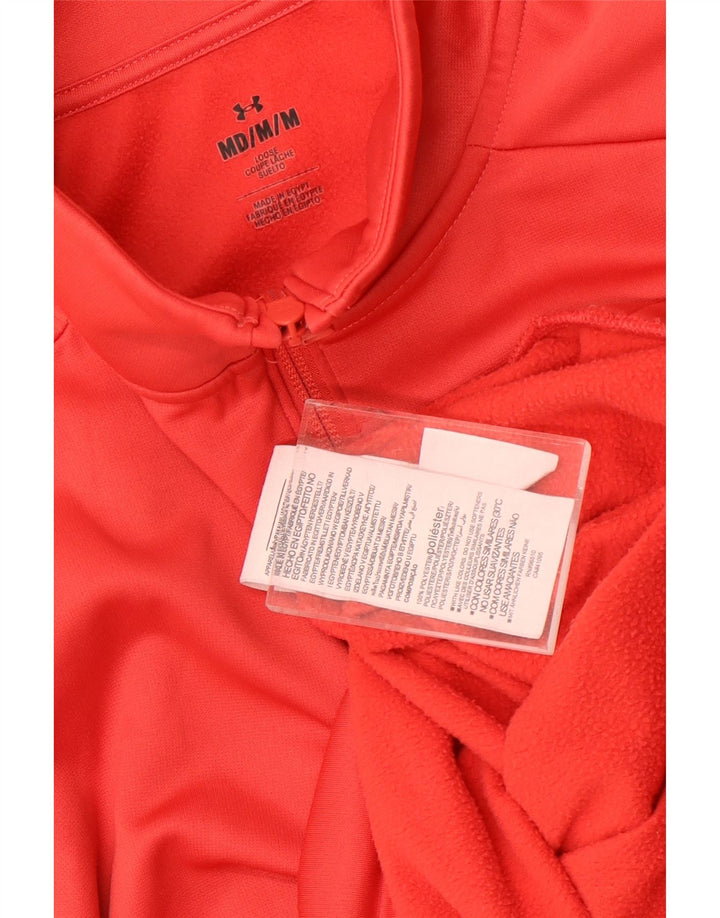 Under Armour Ανδρικό φούτερ με φερμουάρ, μεσαίο κόκκινο πολυεστέρα