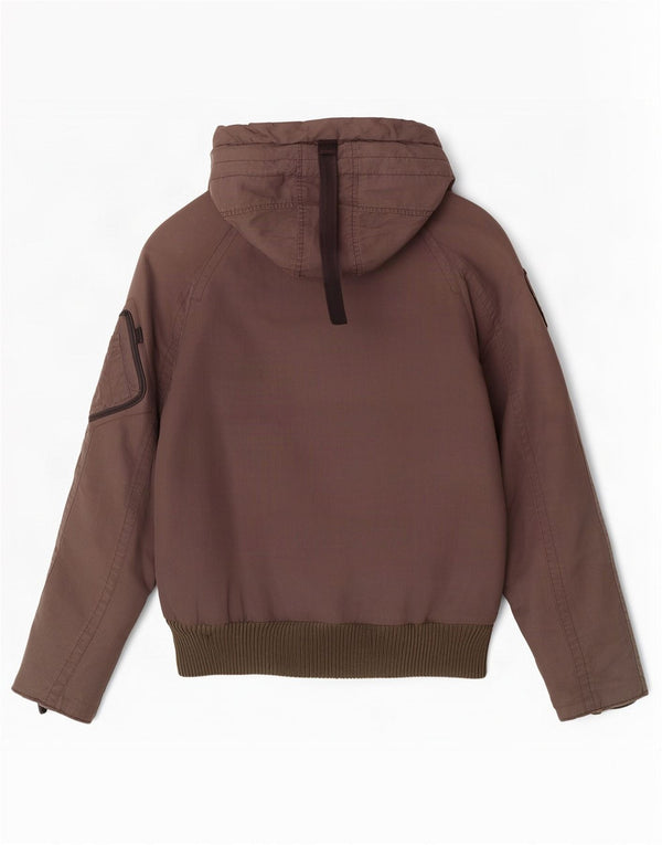 Blauer Ανδρικό μπουφάν με κουκούλα UK 36 Small Brown Polyamide