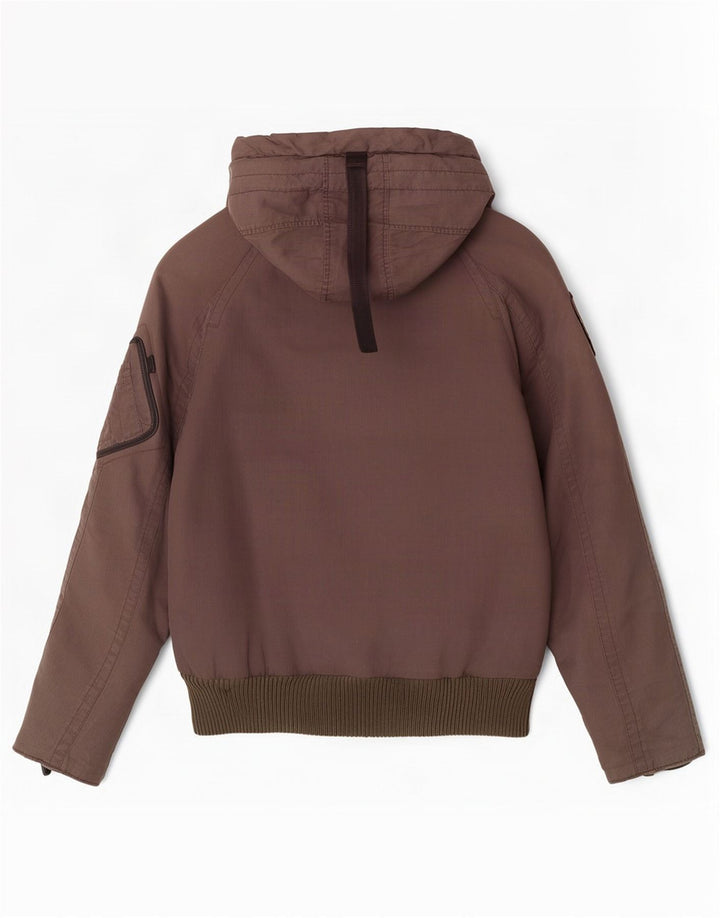 Blauer Ανδρικό μπουφάν με κουκούλα UK 36 Small Brown Polyamide