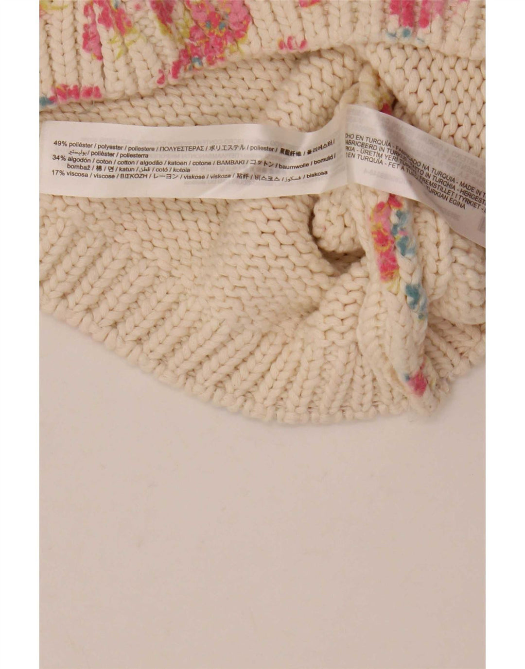Zara Γυναικείο Crop Vest Tank Top UK 12 Medium White Floral Polyester