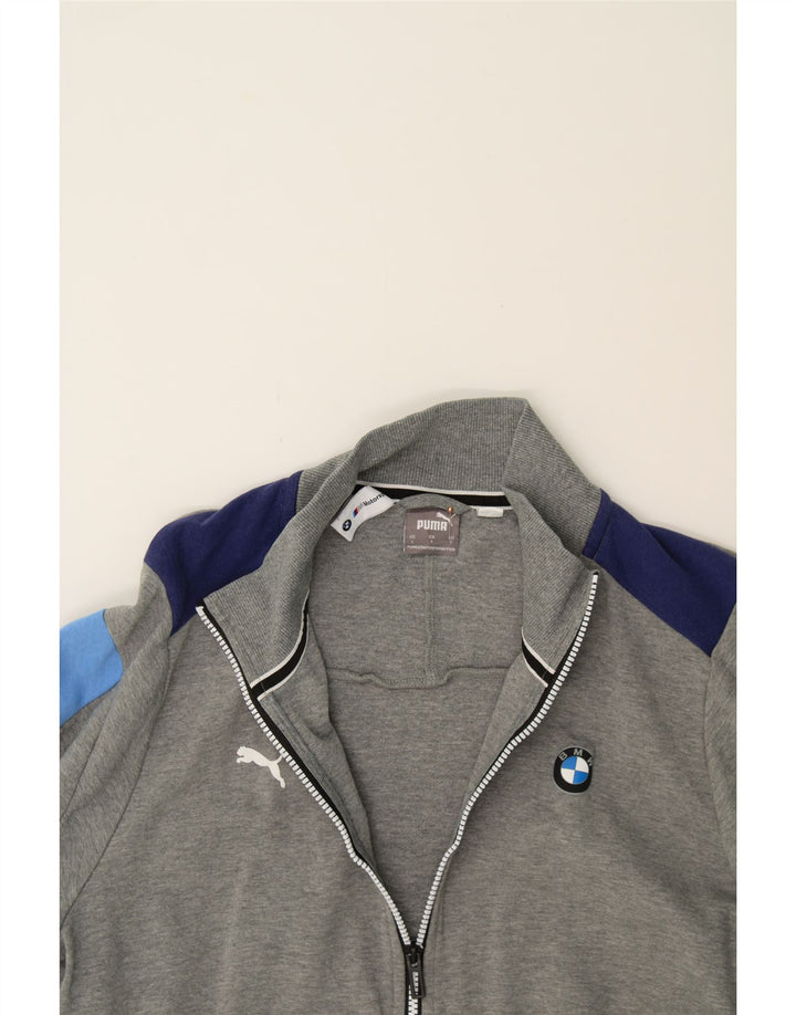 PUMA Mens Graphic Tracksuit Top Jacket Large Grey Colourblock Cotton Vintage Puma and Second-Hand Puma from Messina Hembry 