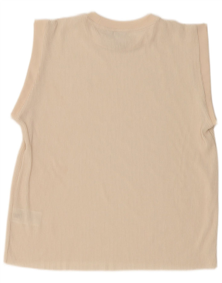 Adidas Γυναικείο Γιλέκο Oversized Top UK 8 Small Beige Polyester