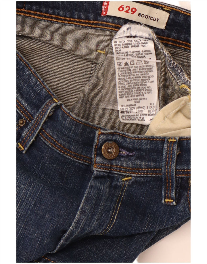 LEVI'S Γυναικείο τζιν μποτάκι 629 W31 L30 Navy μπλε βαμβακερό