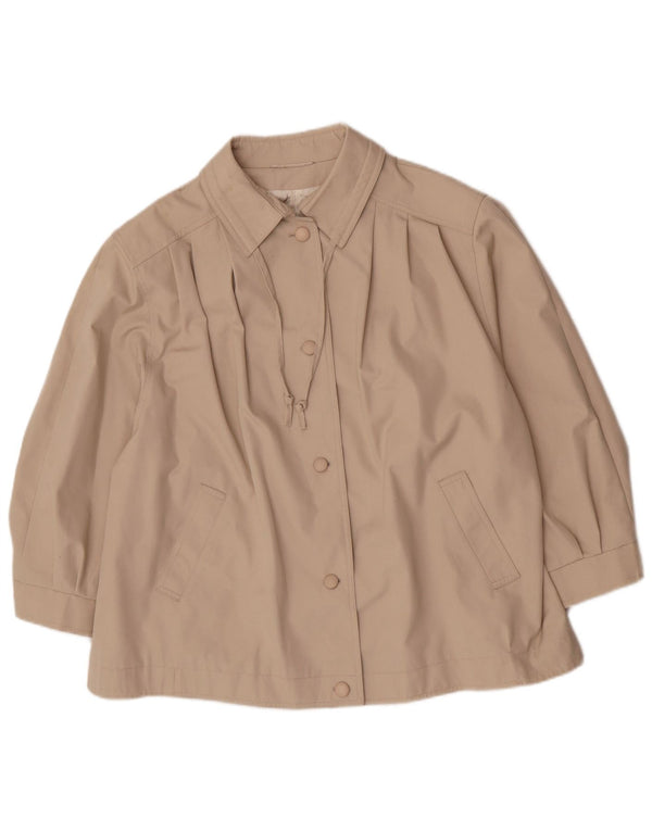 Γυναικείο κοντό πανωφόρι Louisoder EU 50 3XL Beige Polyester