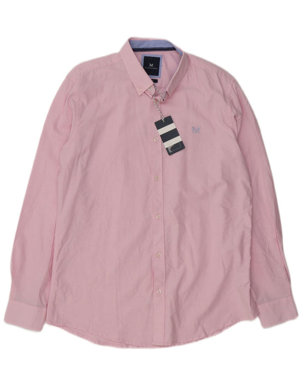 Crew Clothing Mens Slim Fit Shirt Large Pink Cotton