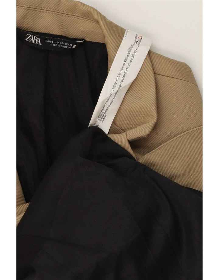 Zara Ανδρικό σακάκι μπλέιζερ 1 κουμπιού EU 50 Medium Beige Polyester