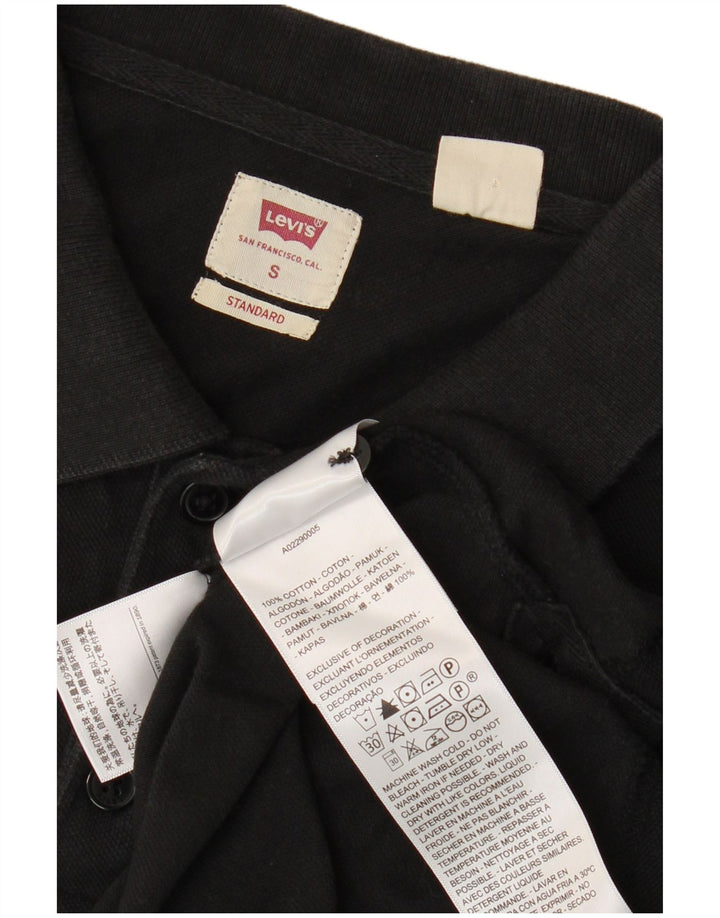 Ανδρικό μπλουζάκι Levi's Standard Polo Μικρό μαύρο βαμβακερό