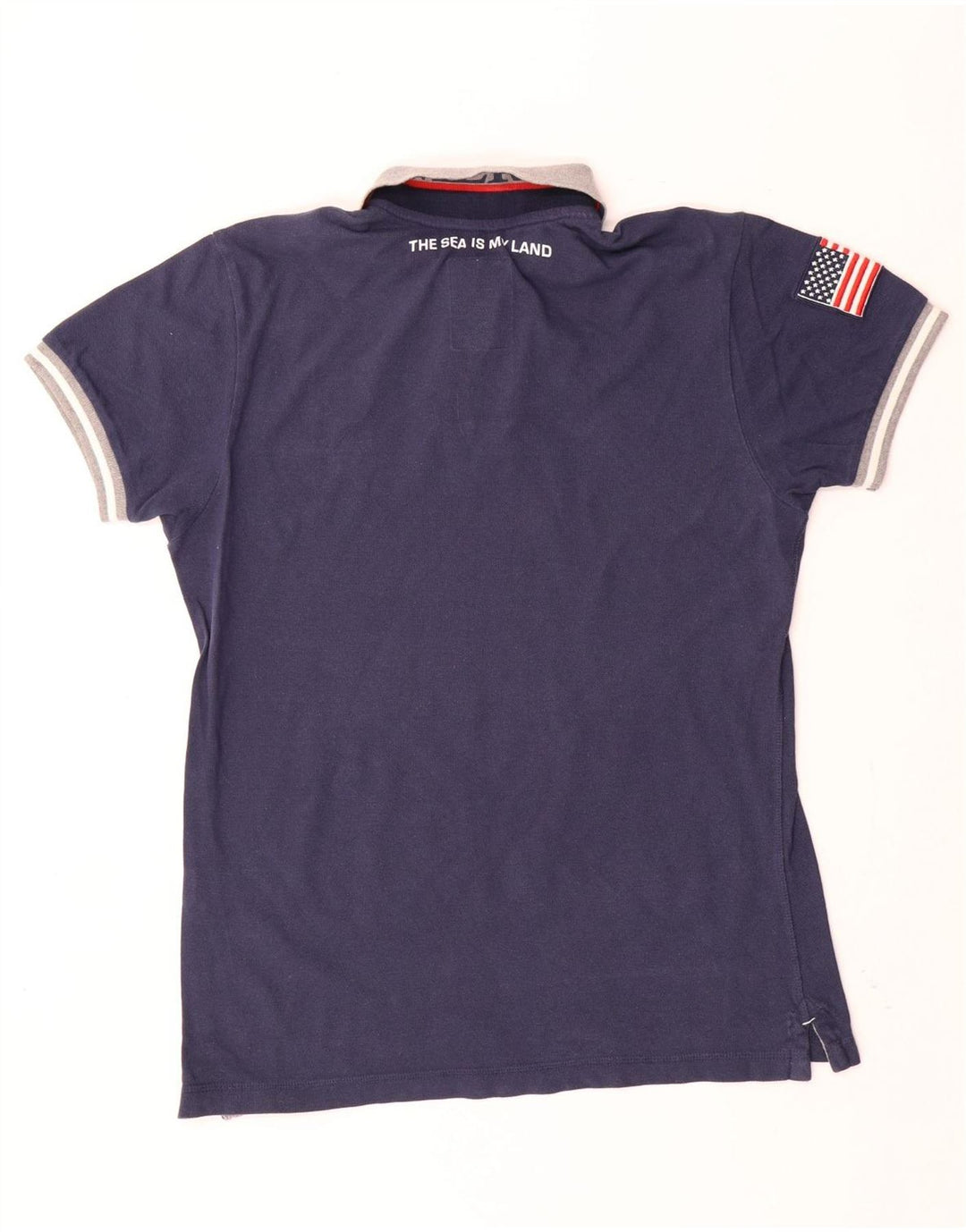 North SAILS Ανδρικό γραφικό μπλουζάκι πόλο Μικρό Navy Blue Colourblock