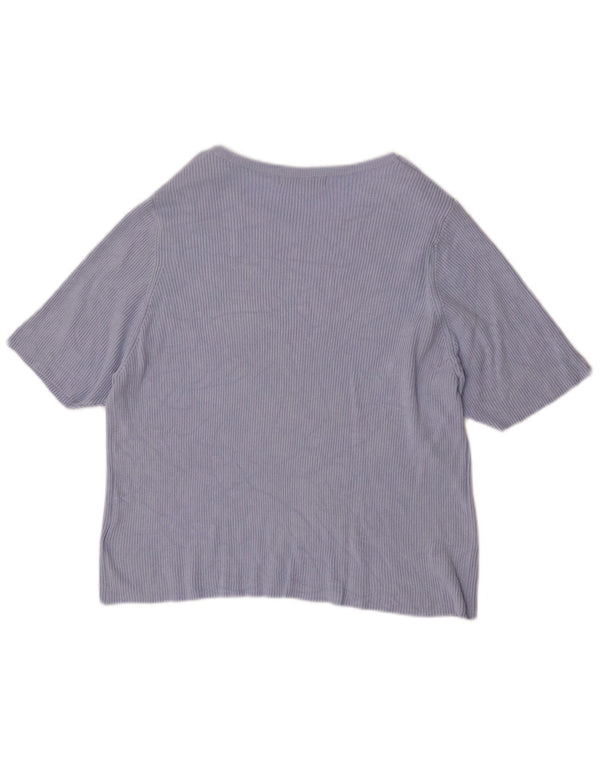 Marks & Spencer Γυναικείο T-Shirt Top UK 24 4XL Blue Viscose