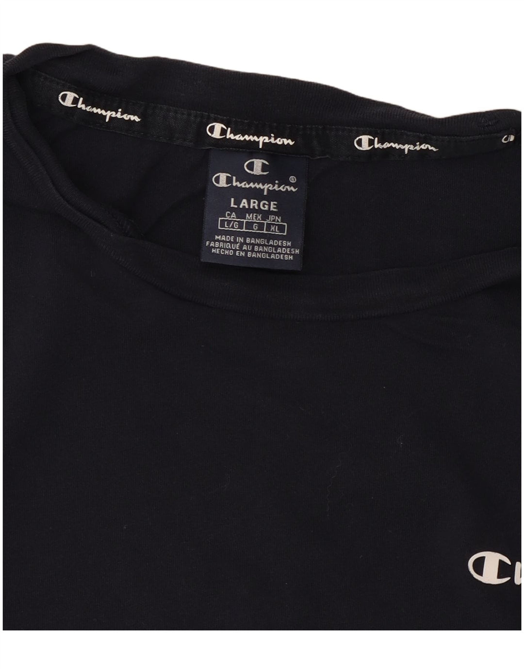 Ανδρικό T-Shirt CHAMPION Top Large Navy Blue από βαμβάκι