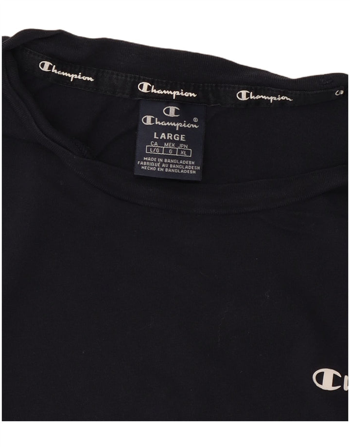 Ανδρικό T-Shirt CHAMPION Top Large Navy Blue από βαμβάκι