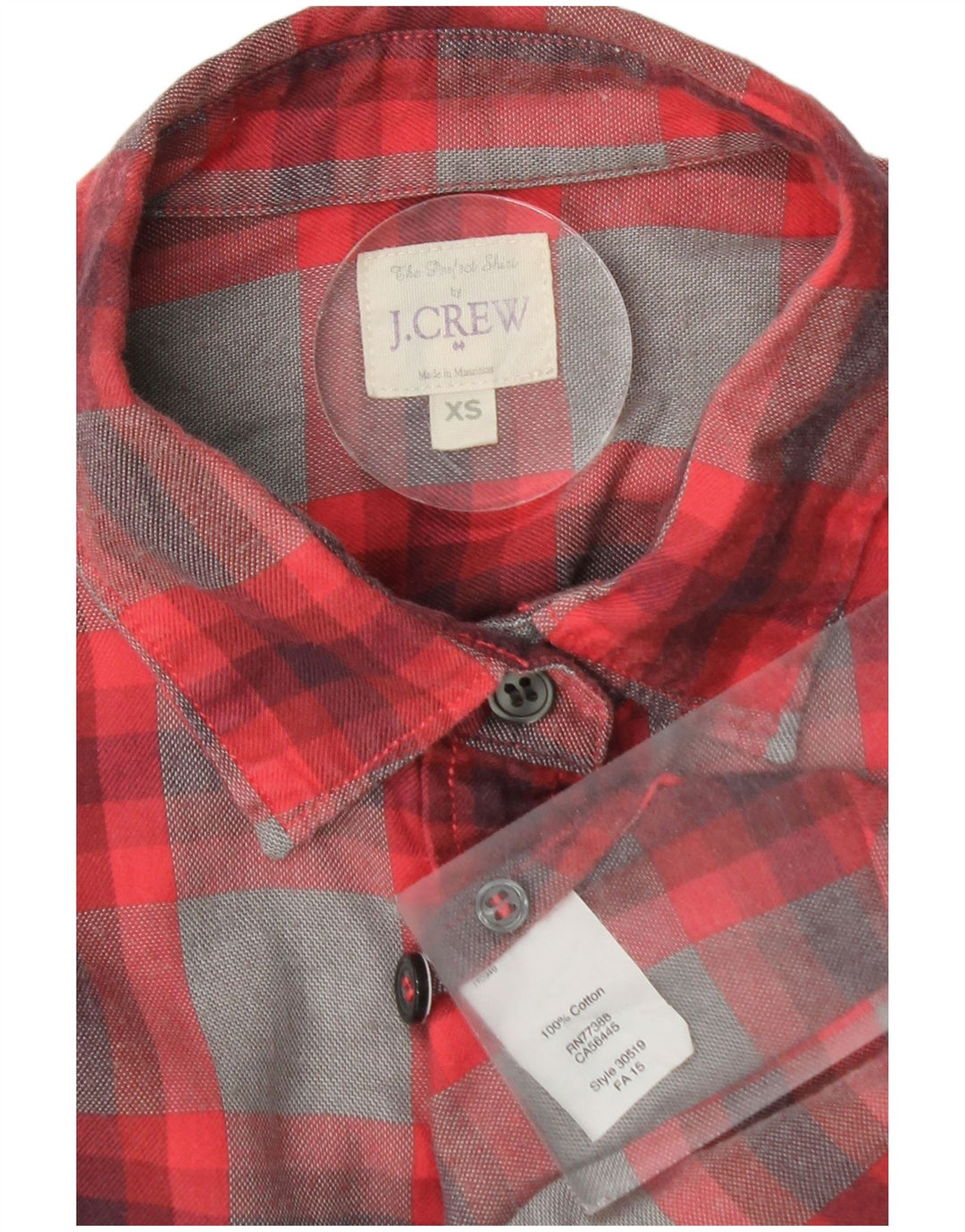 J. Crew Γυναικείο φανελένιο πουκάμισο UK 6 XS Red Check Cotton