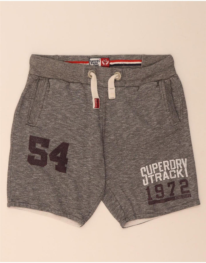 Ανδρικό γραφικό αθλητικό σορτς Superdry, μεσαίο γκρι βαμβακερό