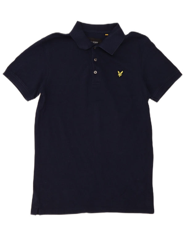 Lyle & Scott Ανδρικό πουκάμισο Polo Μικρό Βαμβακερό Navy Blue