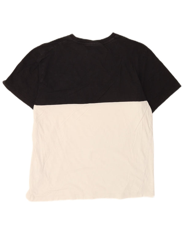 Ανδρικό γραφικό μπλουζάκι Fila Top Medium Black Colourblock Βαμβακερό