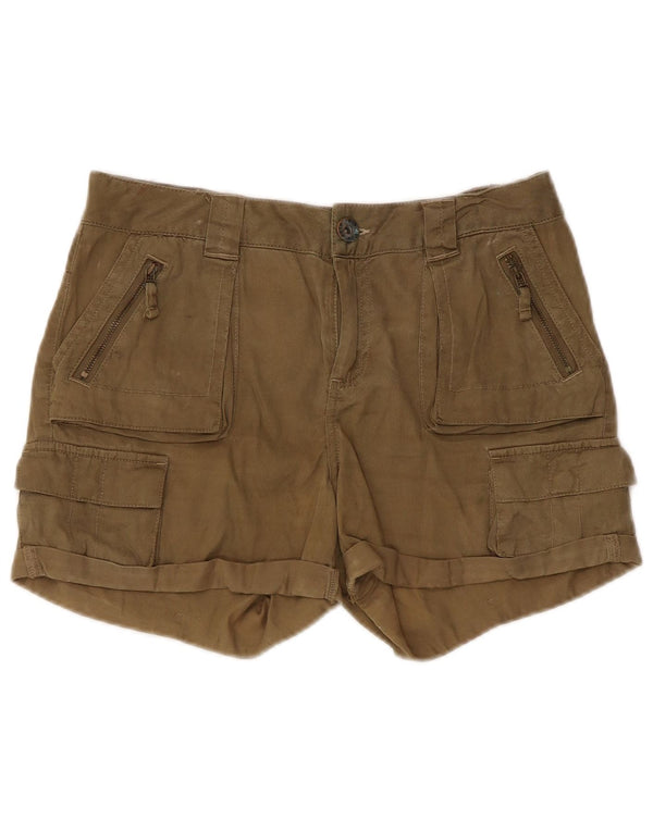 Topshop Γυναικείο Σορτς Cargo UK 8 Small W30 Khaki Lyocell