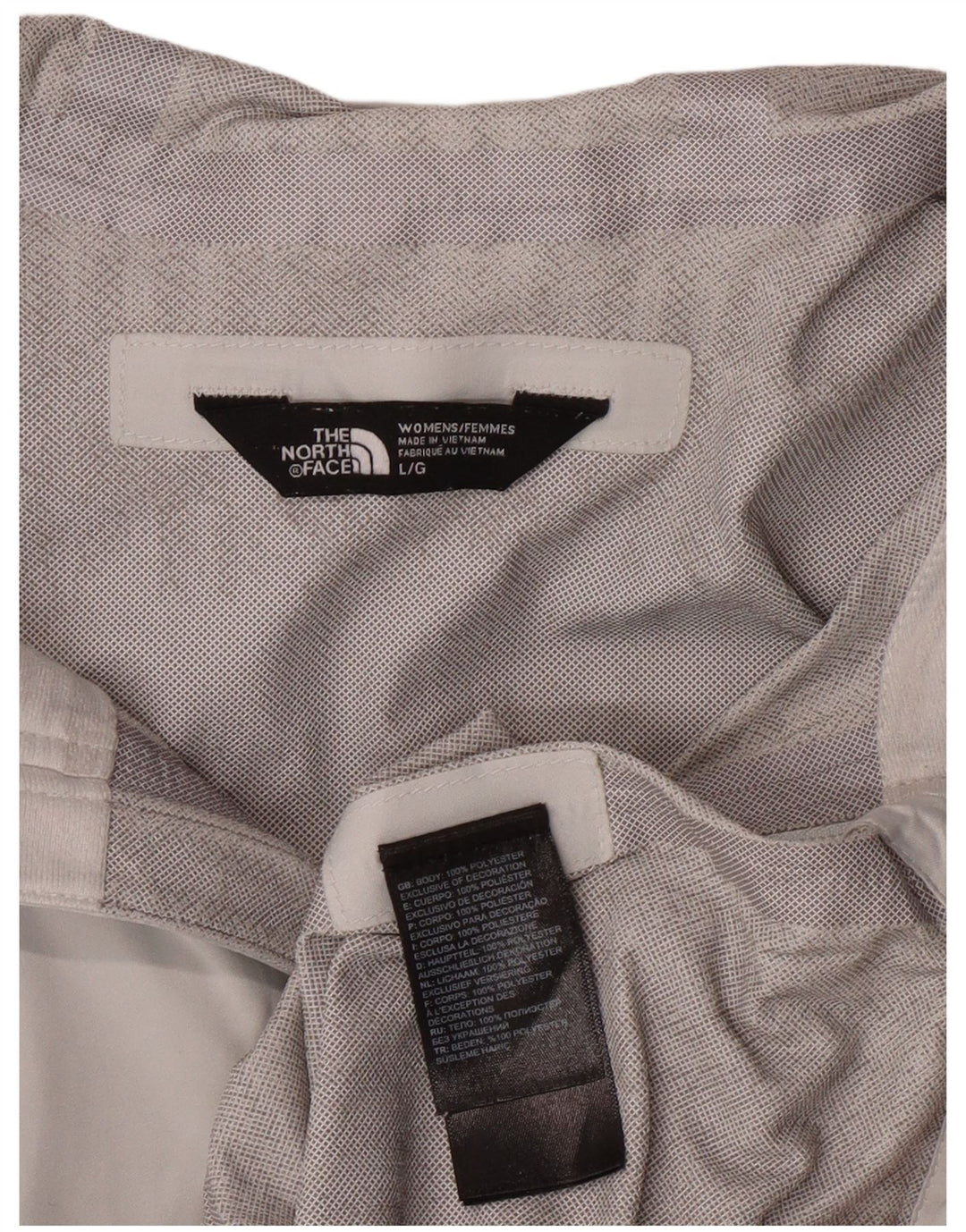 THE NORTH FACE Γυναικείο μπουφάν βροχής με κουκούλα UK 14 Large Grey Polyester