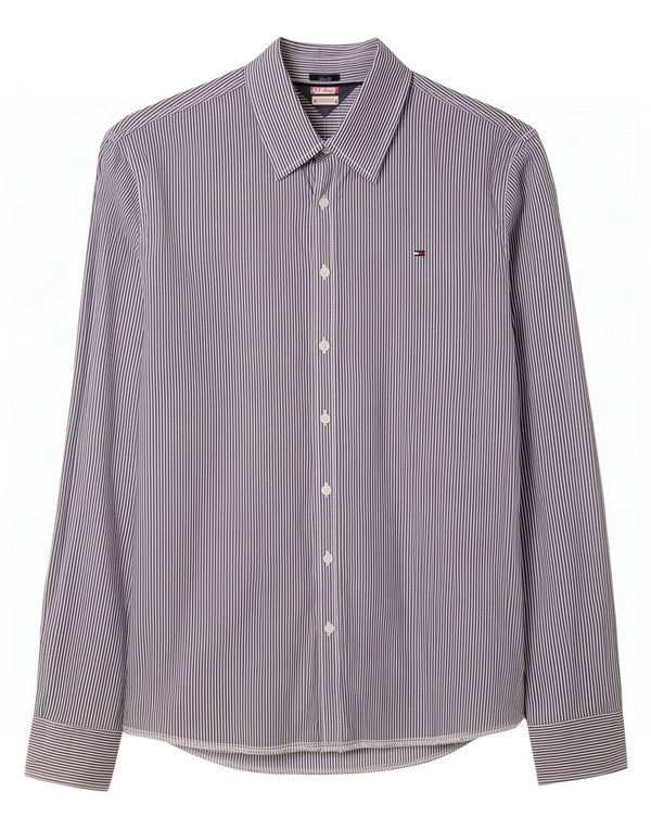 Ανδρικό πουκάμισο Tommy Hilfiger Slim Fit 2XL Γκρι βαμβακερό ριγέ