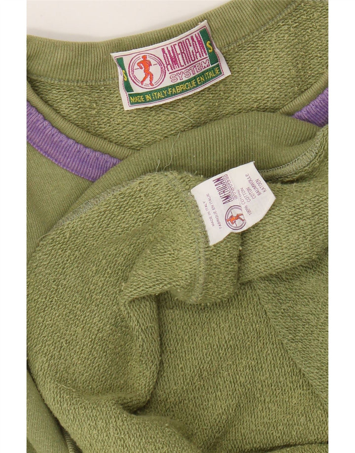 AMERICAN SYSTEM Ανδρικό Φούτερ Jumper Μικρό Χακί Βαμβακερό