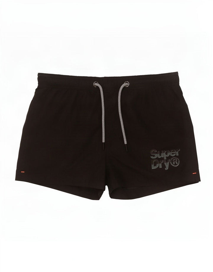 Ανδρικό γραφικό σορτς κολύμβησης Superdry μεγάλο μαύρο πολυεστέρα