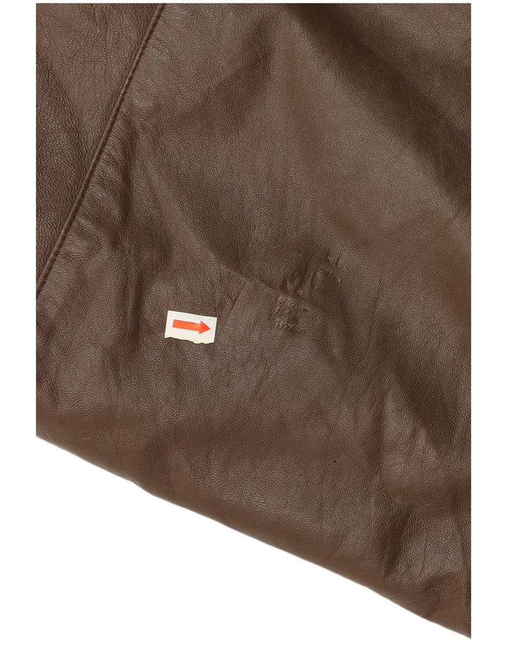 VINTAGE Ανδρικό Δερμάτινο Παλτό UK 38 Μεσαίο Καφέ