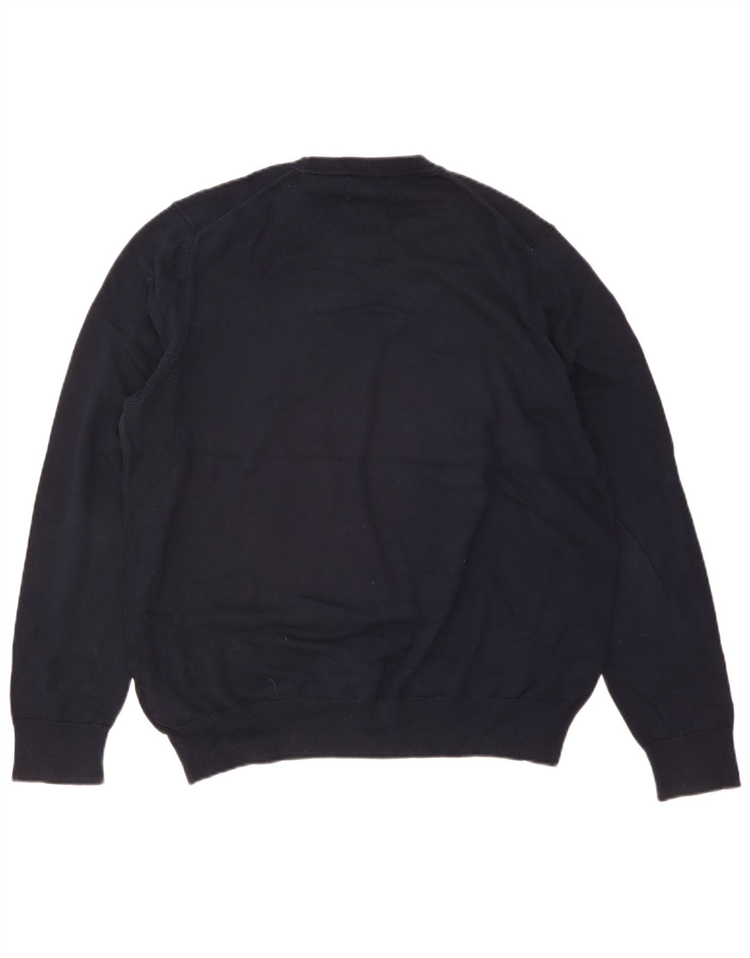 Ανδρικό πουλόβερ Marks & Spencer Crew Neck Jumper XL Navy Blue Cotton
