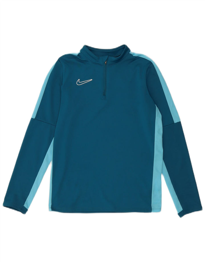 NIKE Girls Dri Fit πουλόβερ αθλητική φόρμα 12-13 ετών μεγάλο μπλε