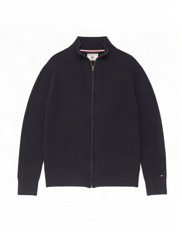 Tommy Hilfiger Ανδρικό πουλόβερ ζακέτα με φερμουάρ XL Navy Blue Cotton
