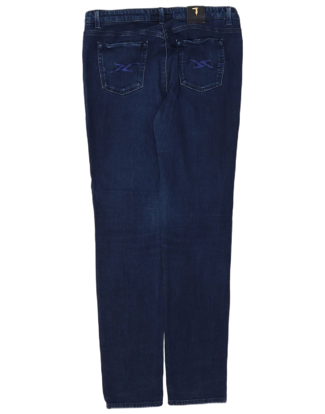 TRUSSARDI Γυναικεία Slim Jeans IT 49 XL W35 L32 Navy Blue Polyester