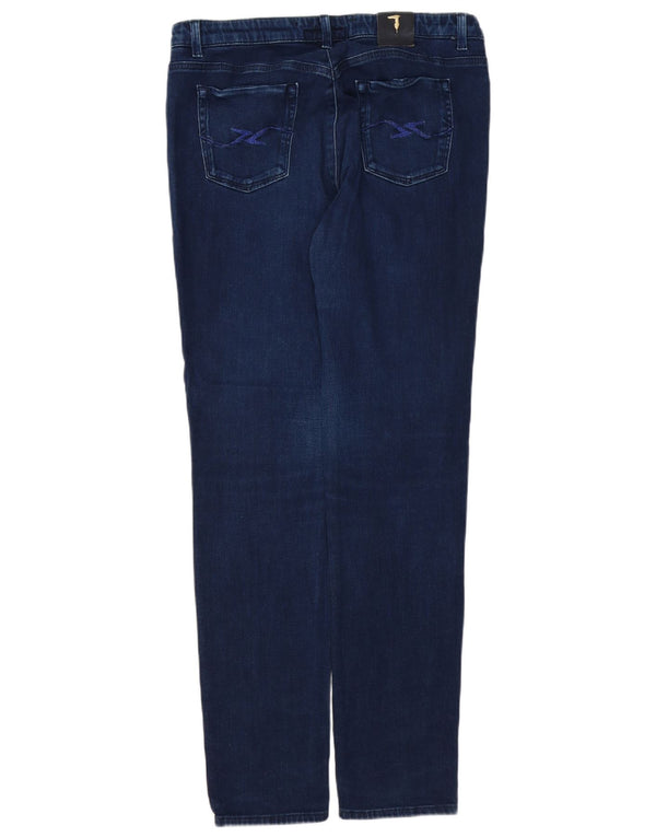 TRUSSARDI Γυναικεία Slim Jeans IT 49 XL W35 L32 Navy Blue Polyester