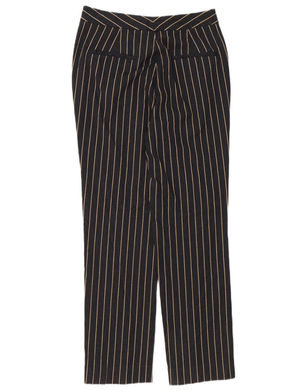 Massimo Dutti Womens Chino Trousers EU 38 Small W28 L28 Black Striped