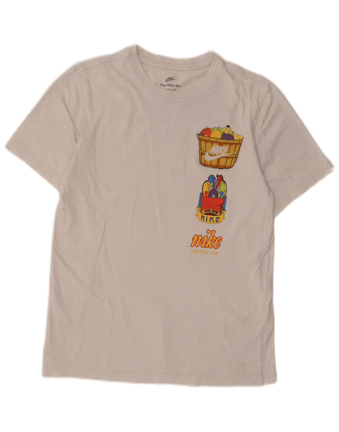 Ανδρικό γραφικό μπλουζάκι Nike, μικρό λευκό βαμβακερό